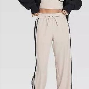 Women’s JoyLab Piped Mid-Rise Track Pants & Crop Tank Top Matching Set Size M